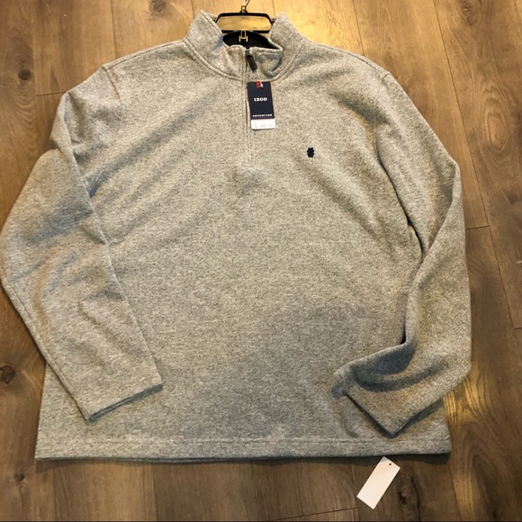 Izod Sweater Fleece 1/4 Zip Top Size XL New